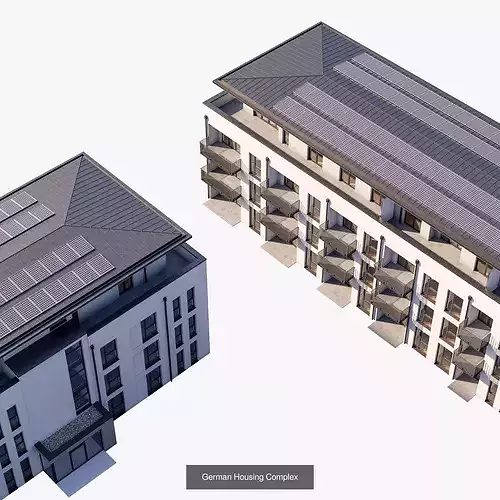 Modern German Residential Buildings Pack - 20 Buildings 7