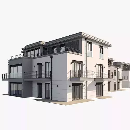 Modern German Residential Buildings Pack - 20 Buildings 6