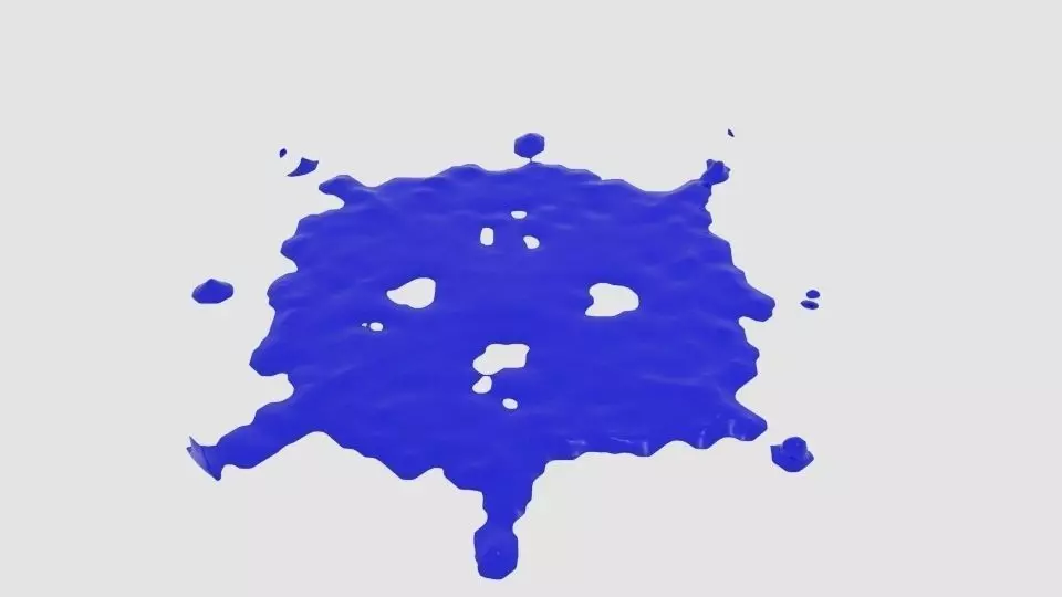 Cube Sphere Splash Splatter 3D model_0