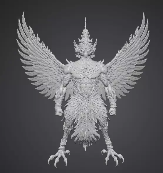 Garuda King High Detail Mythical Guardian 3D Model 3D print model