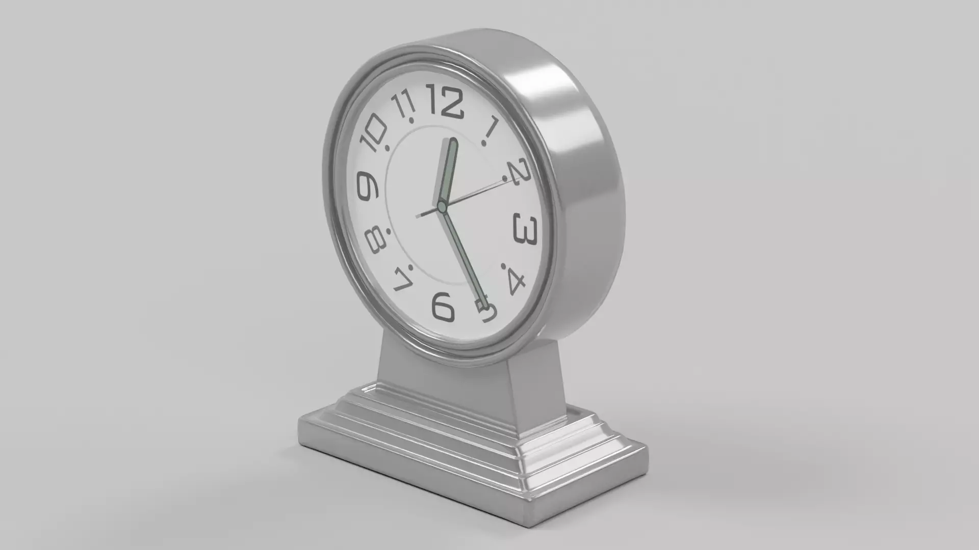 Luxury Brass Mantel Clock 04 Low-poly 3D model