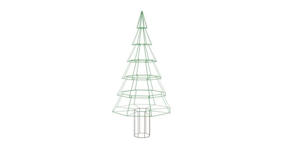 Low-Poly tree pine Low-poly 3D model_3