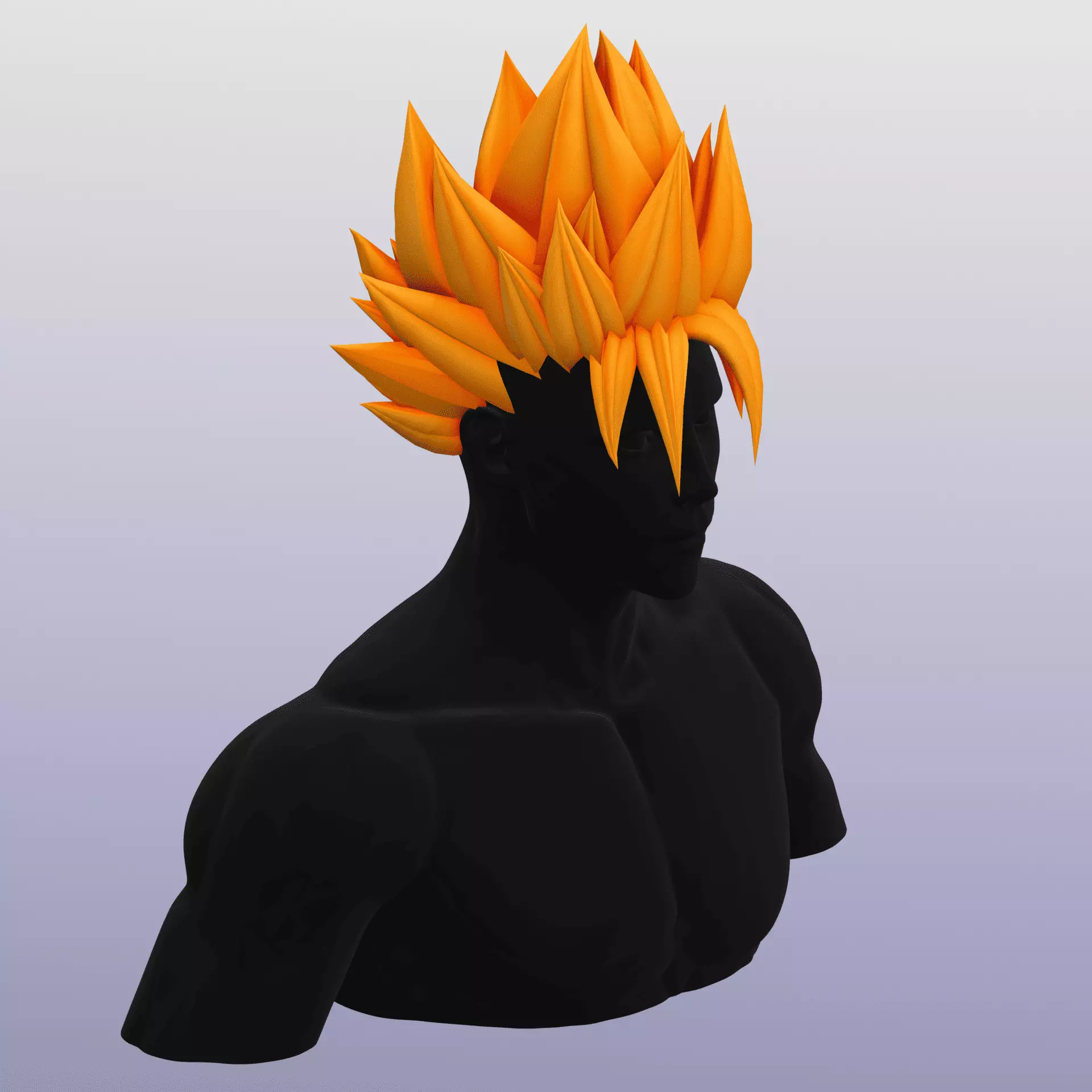 Male Hair 011 Low-poly 3D model