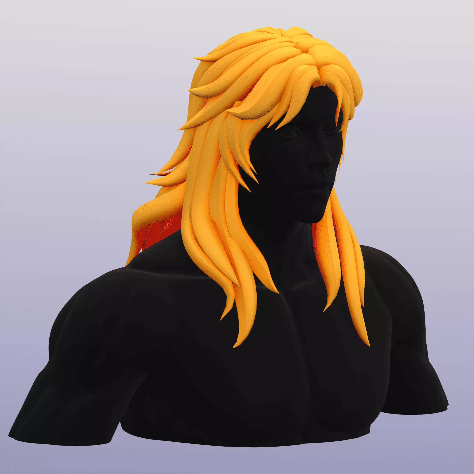 Male Hair 013 Free low-poly 3D model
