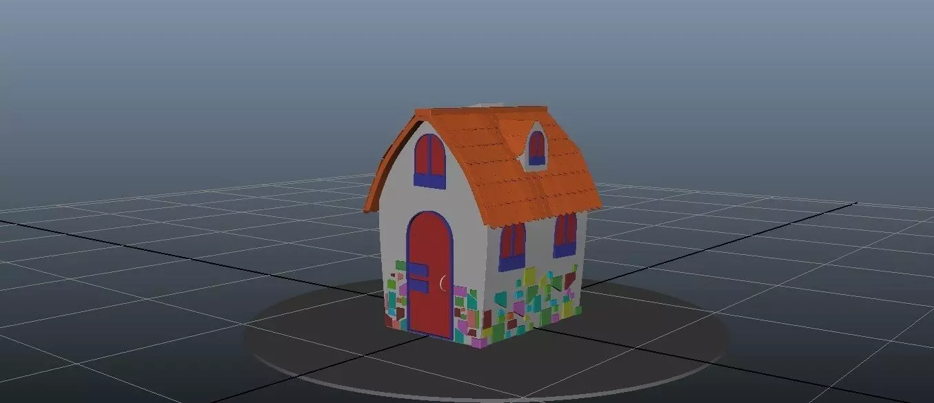 Cartoon Home Low-poly 3D model