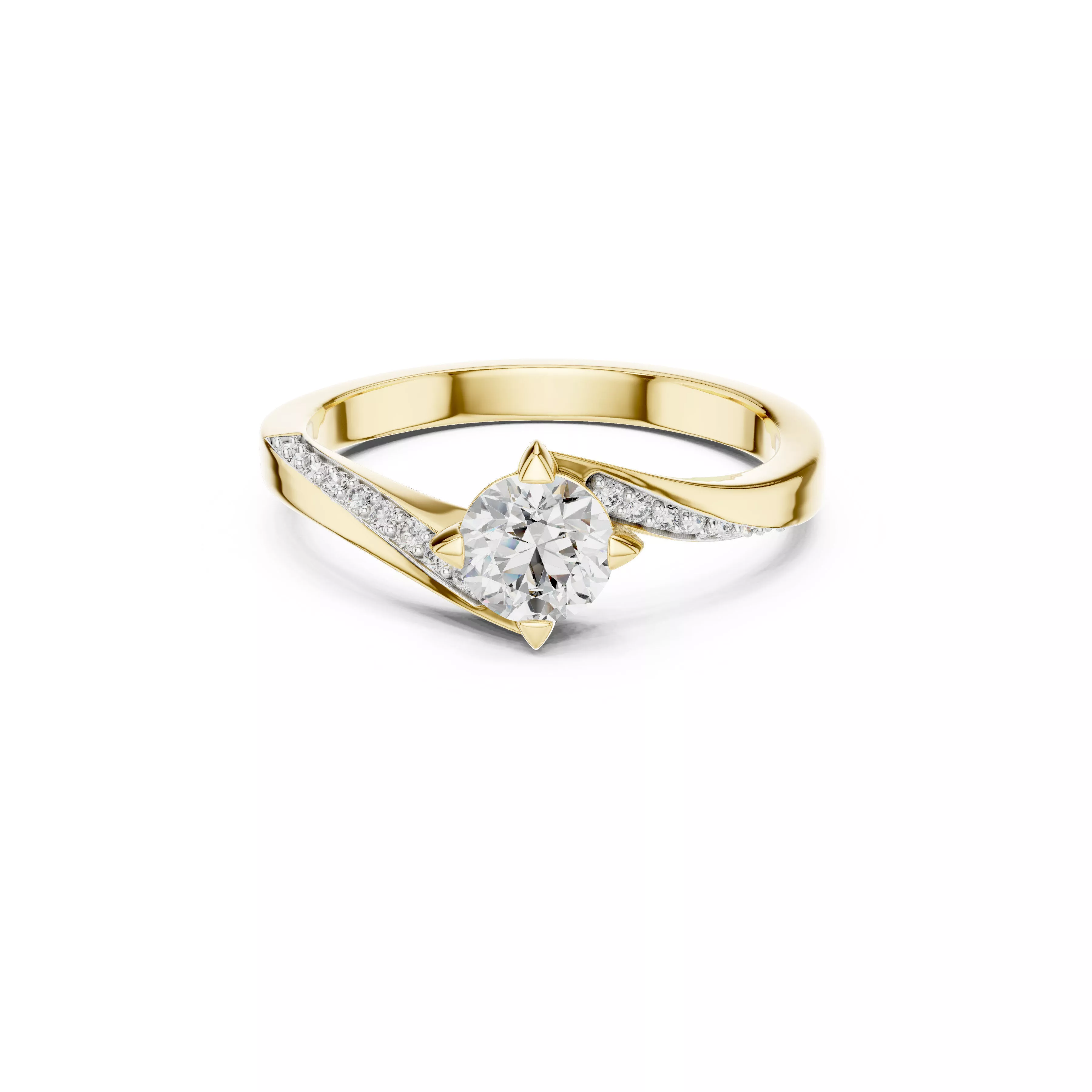 Premium Custom Fine Jewelry Diamond Ring Gold Band STL 3DM 31 3D print model