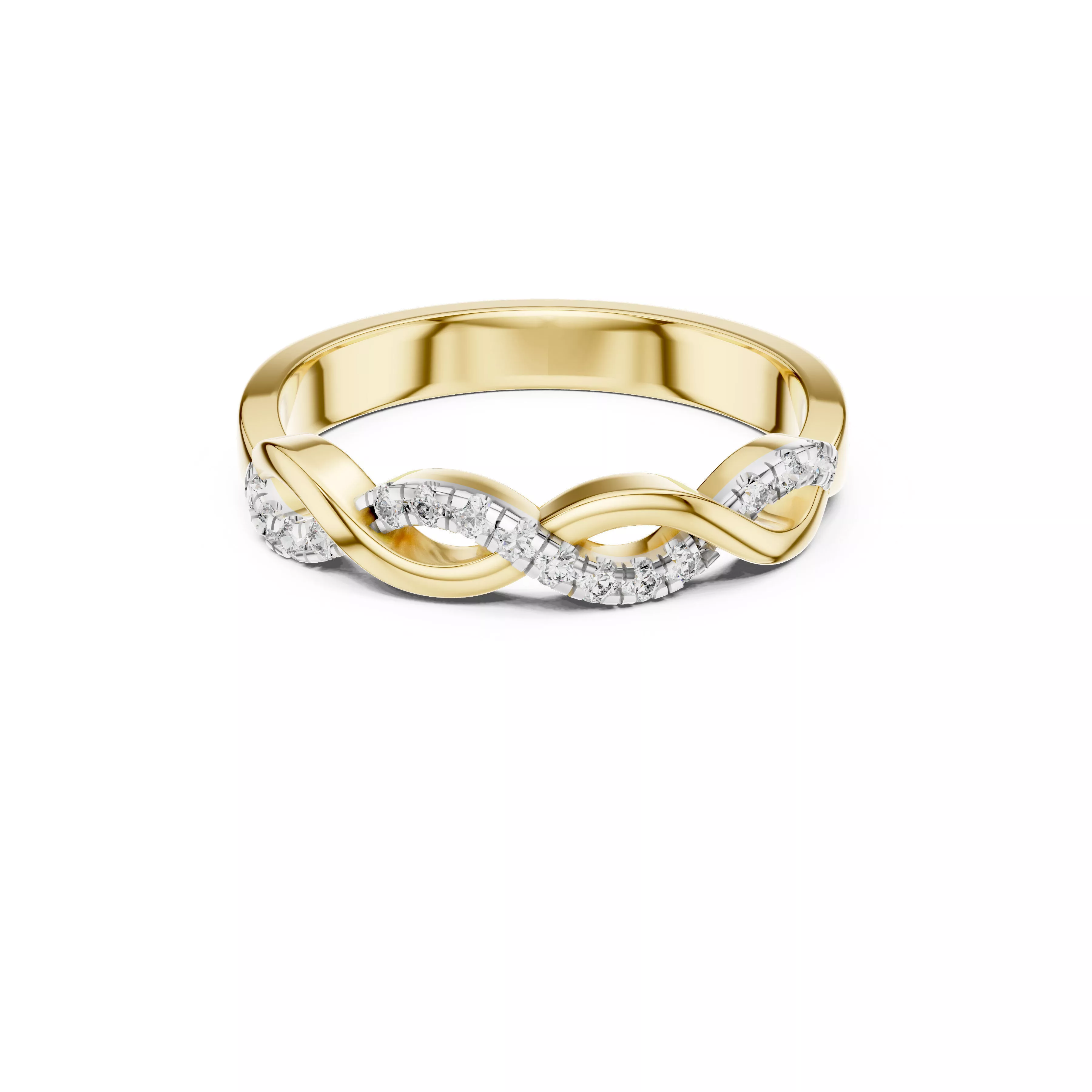 Premium Custom Fine Jewelry Diamond Ring Gold Band STL 3DM 35 3D print model
