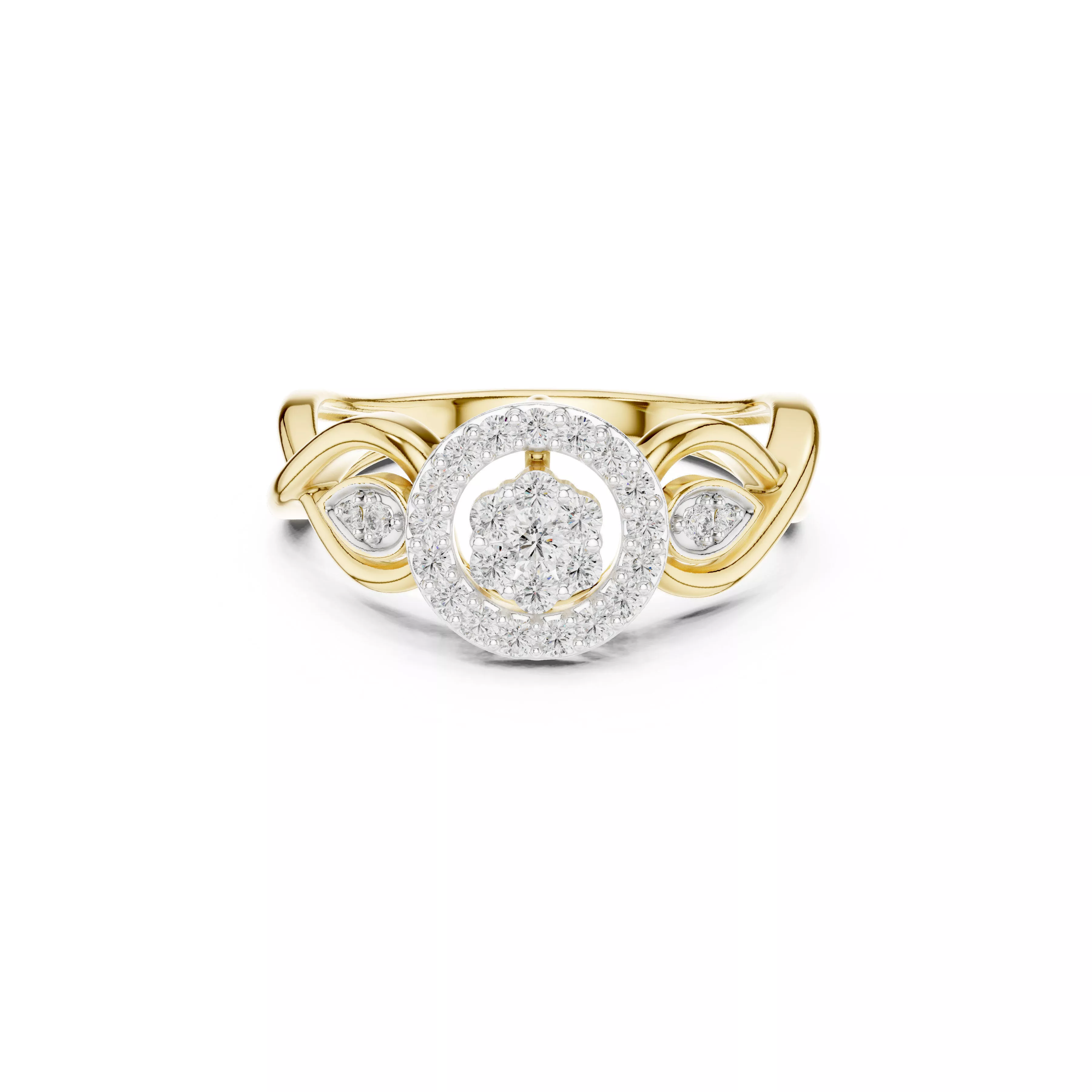 Premium Custom Fine Jewelry Diamond Ring Gold Band 3DM 30 3D print model