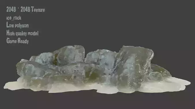 iceberg rock Low-poly 3D model