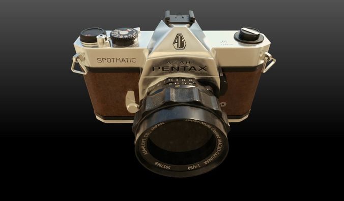 Asahi Pentax Spotmatic  3d model Low-poly 3D model