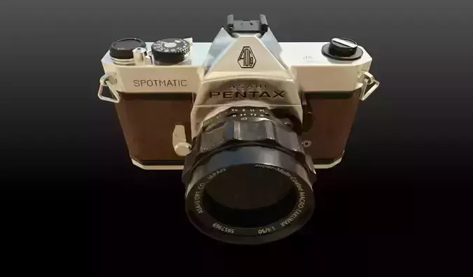 Asahi Pentax Spotmatic  3d model Low-poly 3D model