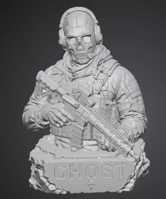 Ghost Call of Duty 3D Model 3D print model