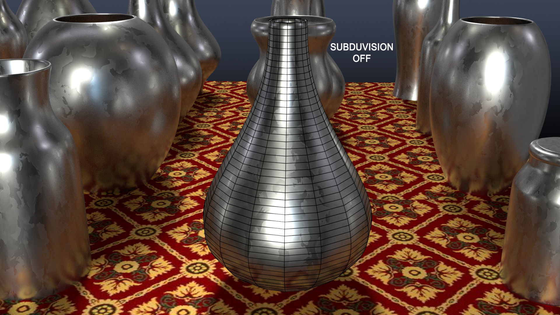 Vases bottles and jars 16 piece set 3D model_1