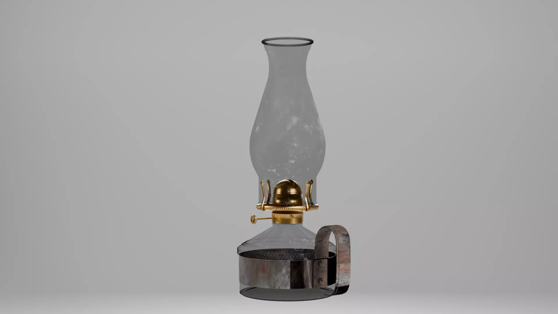 Rusted Paraffin Lamp 3D model