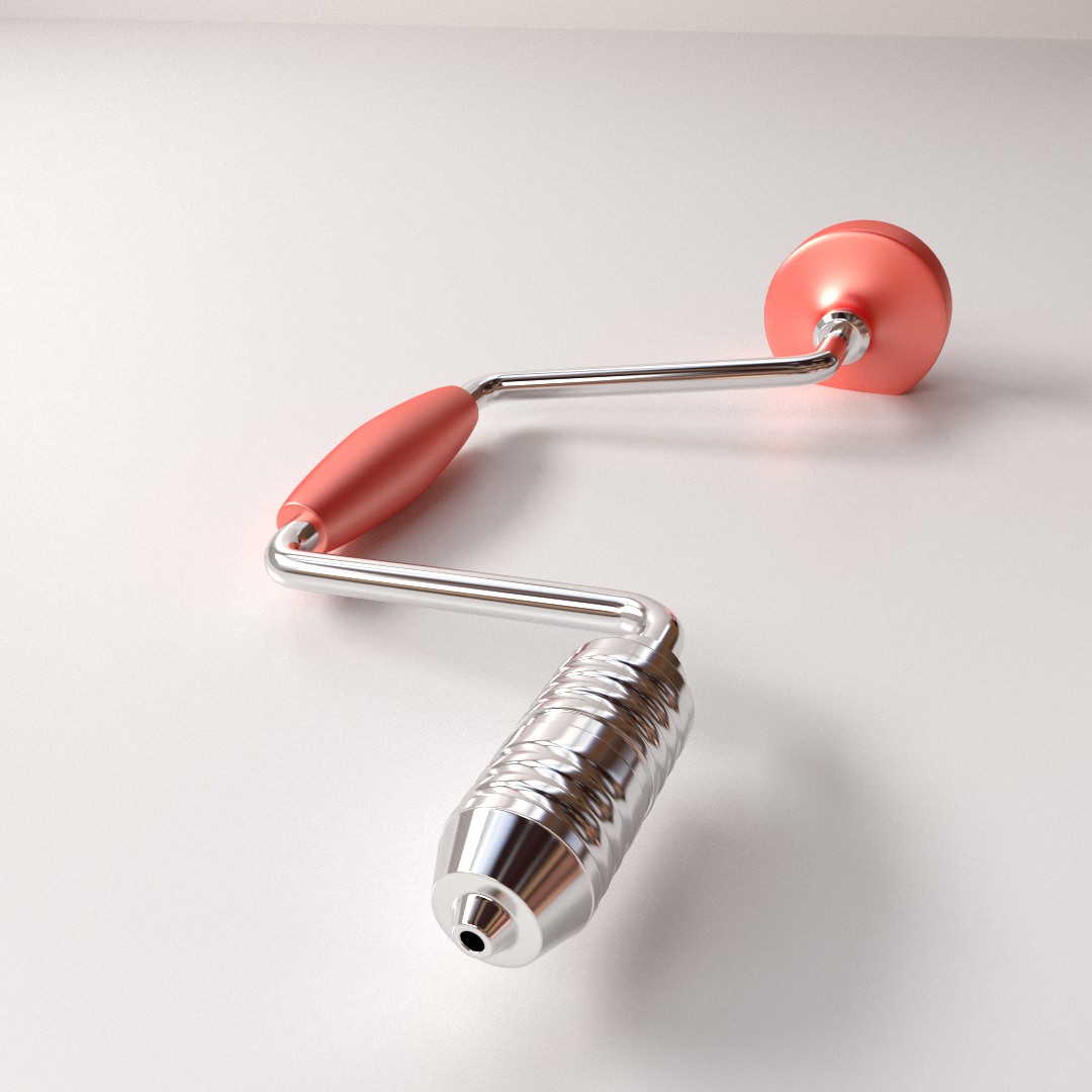 Manual Hand Drill 3D model_2