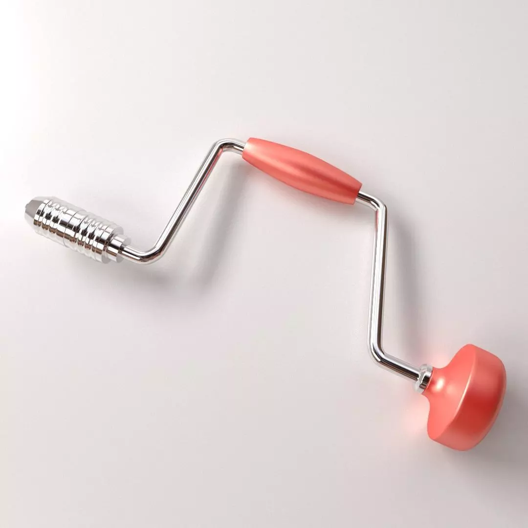 Manual Hand Drill 3D model_0