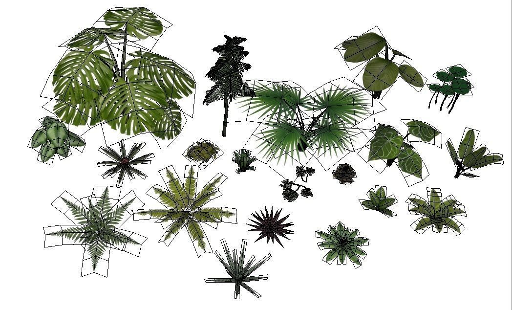 Low poly Foliage Pack Low-poly 3D model_1