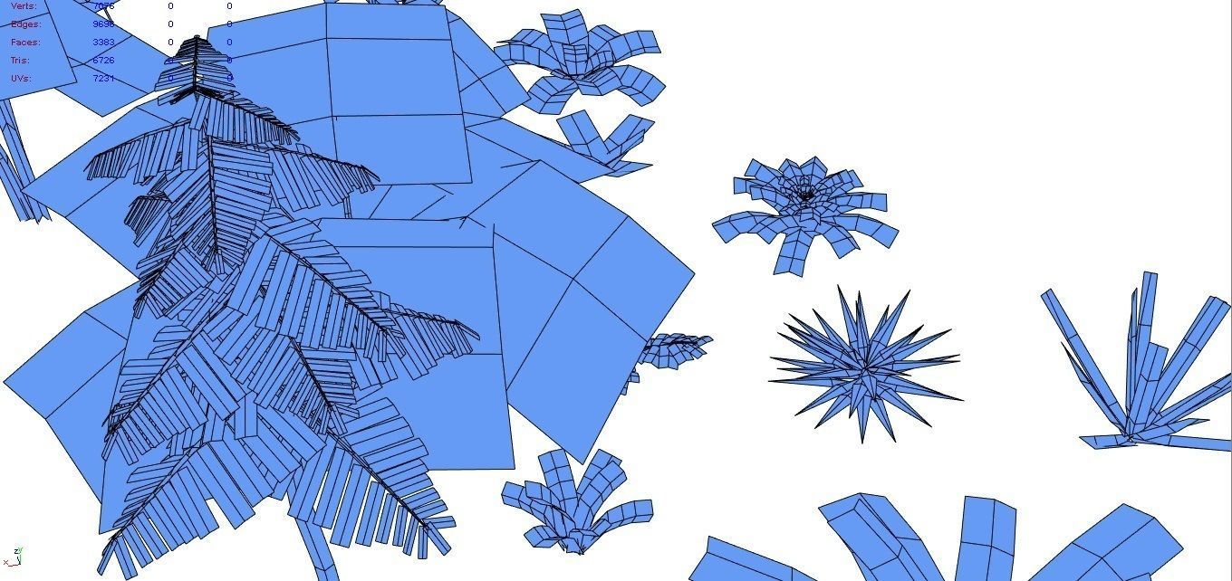 Low poly Foliage Pack Low-poly 3D model_8