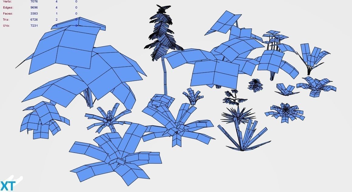 Low poly Foliage Pack Low-poly 3D model_10