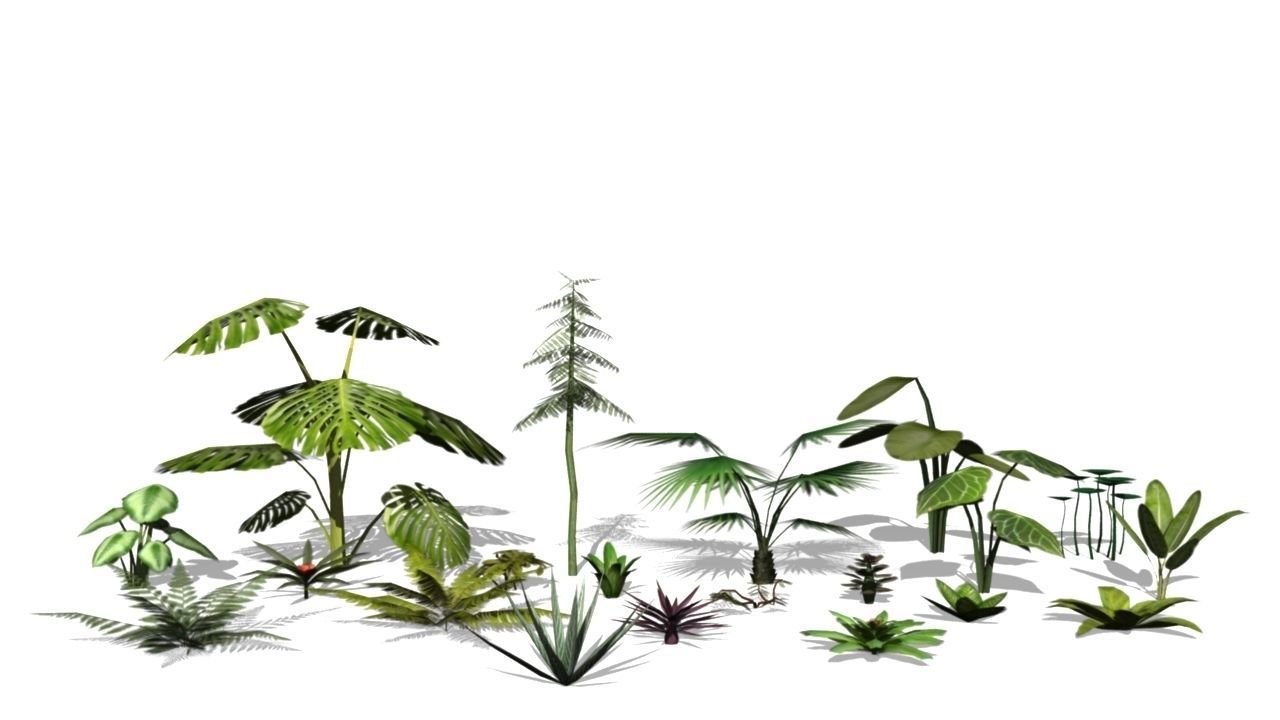 Low poly Foliage Pack Low-poly 3D model_3