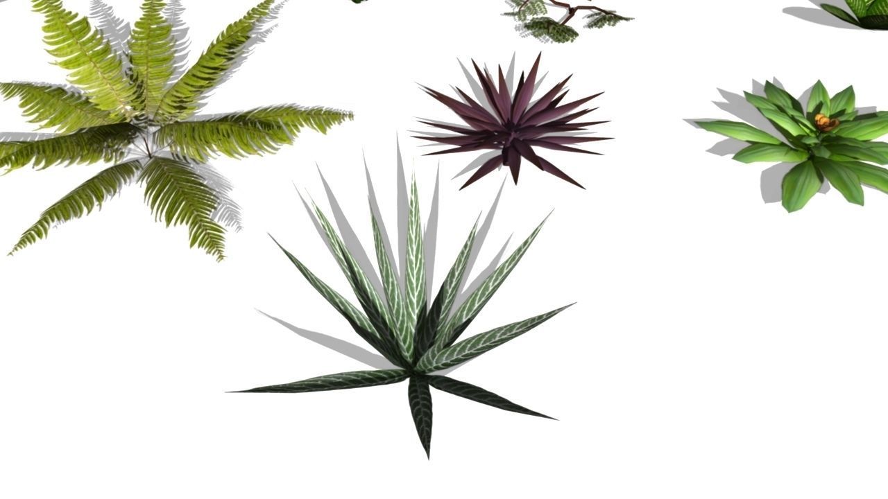 Low poly Foliage Pack Low-poly 3D model_7