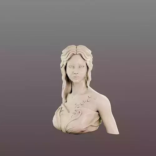 Elegant Marble Female Bust