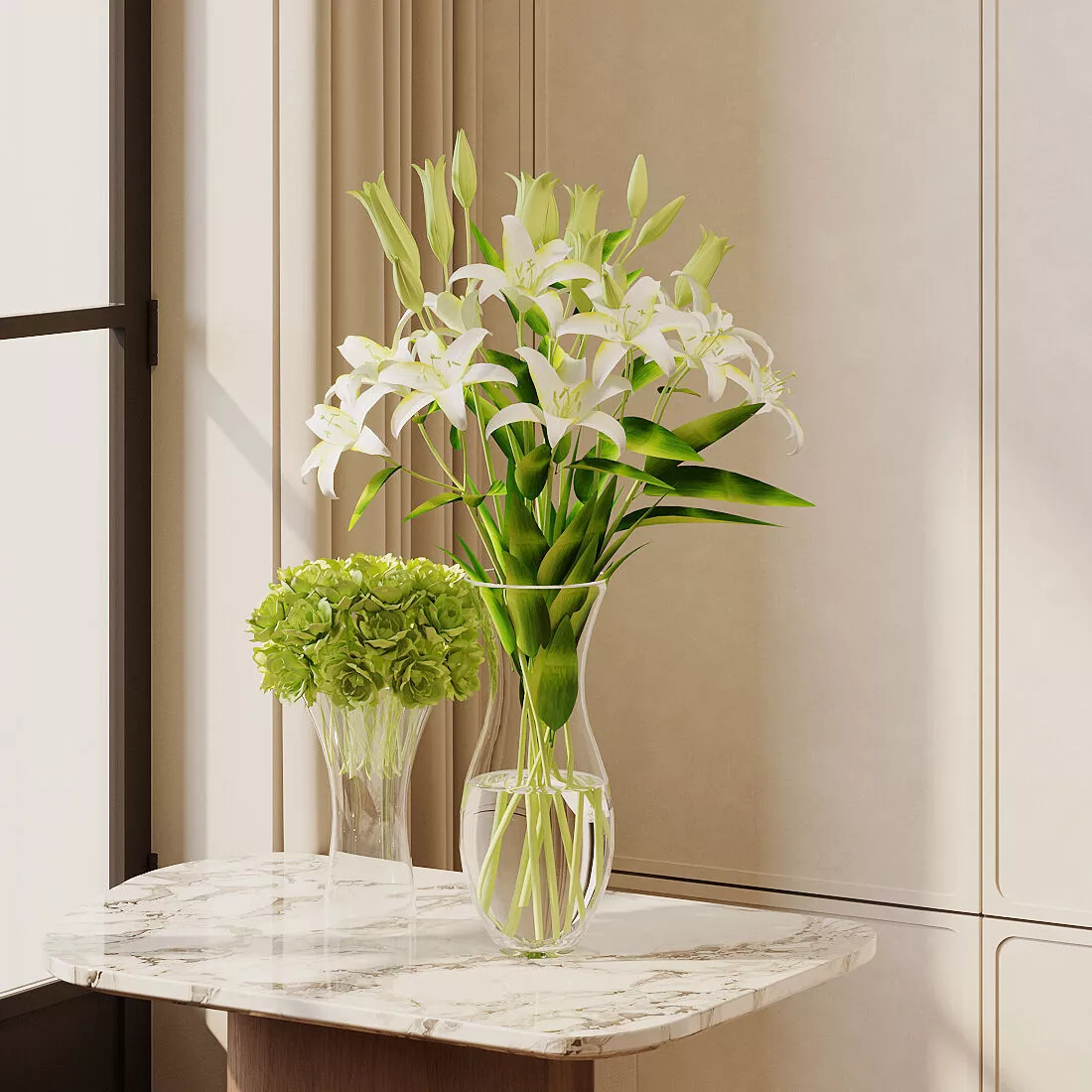 Decorative Floral Vase Arrangement 3D model