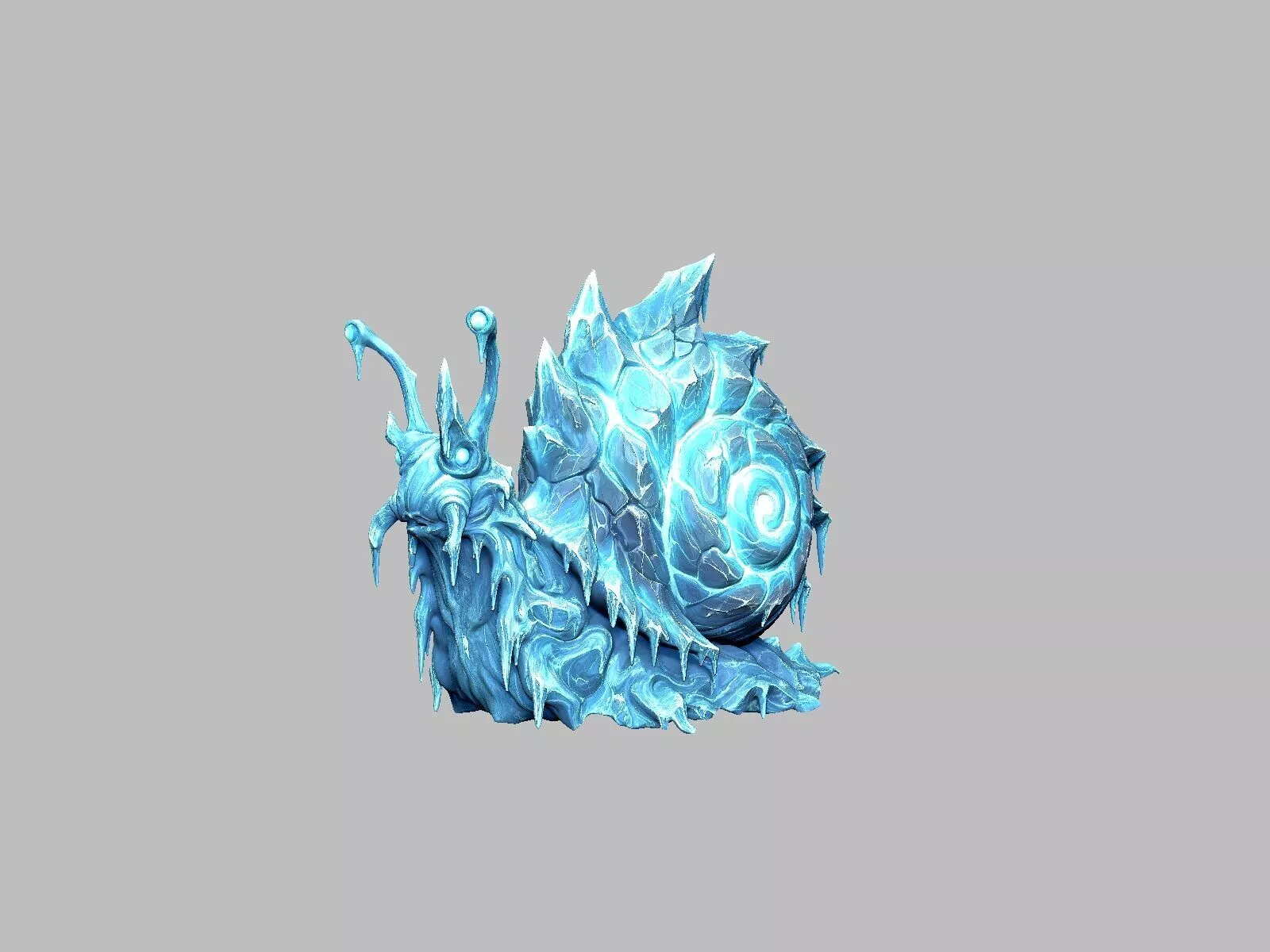 Magical Ice Snail Frost Elemental DND Miniature 3D print model