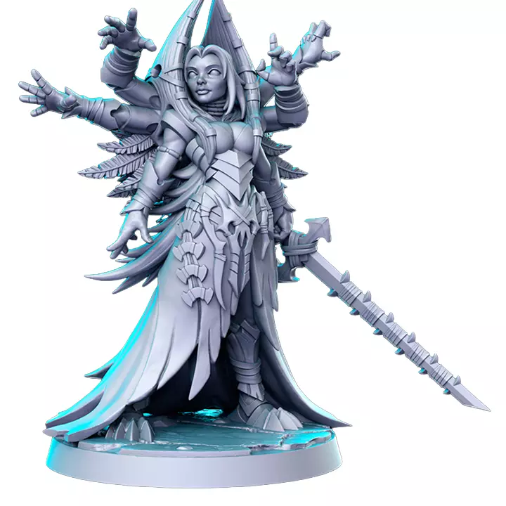 Kujla Priestess 6 Arms VI - Scale Tabletop Model 3D print model