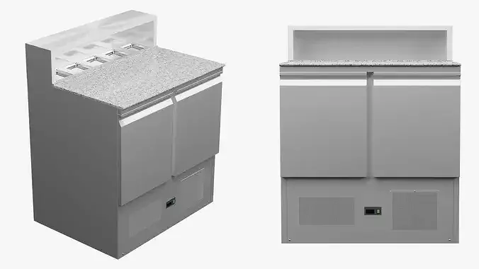 Kitchen Food Granite Counter Prep Station 3D model