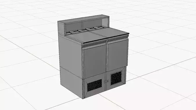 Kitchen Food Granite Counter Prep Station 3D model 6