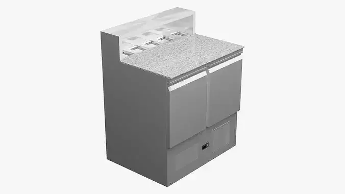 Kitchen Food Granite Counter Prep Station 3D model 3