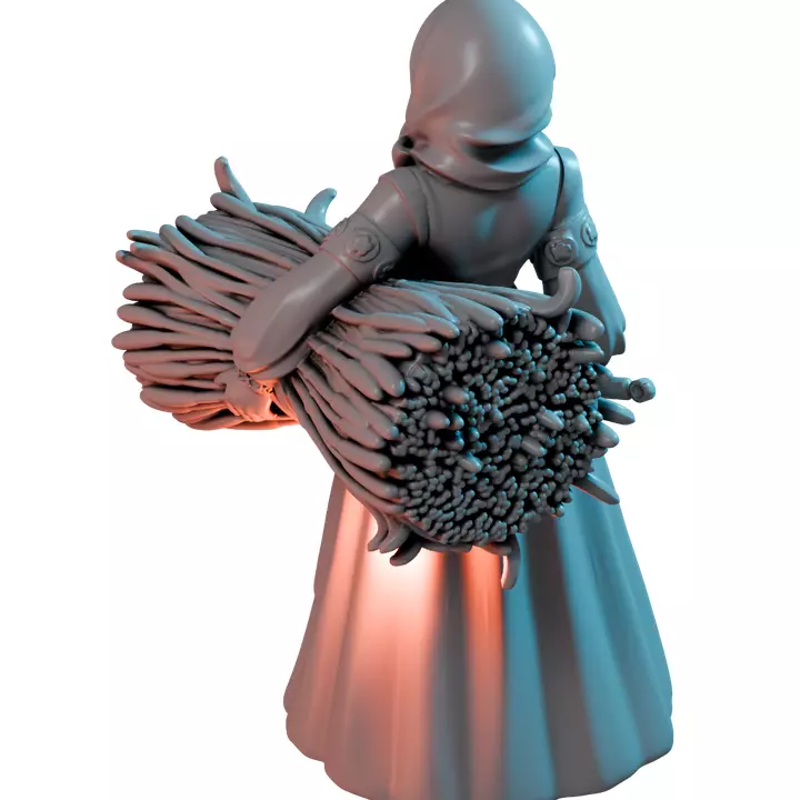 Margaret Harvesting Girl X - Printable Resin Model 3D print model