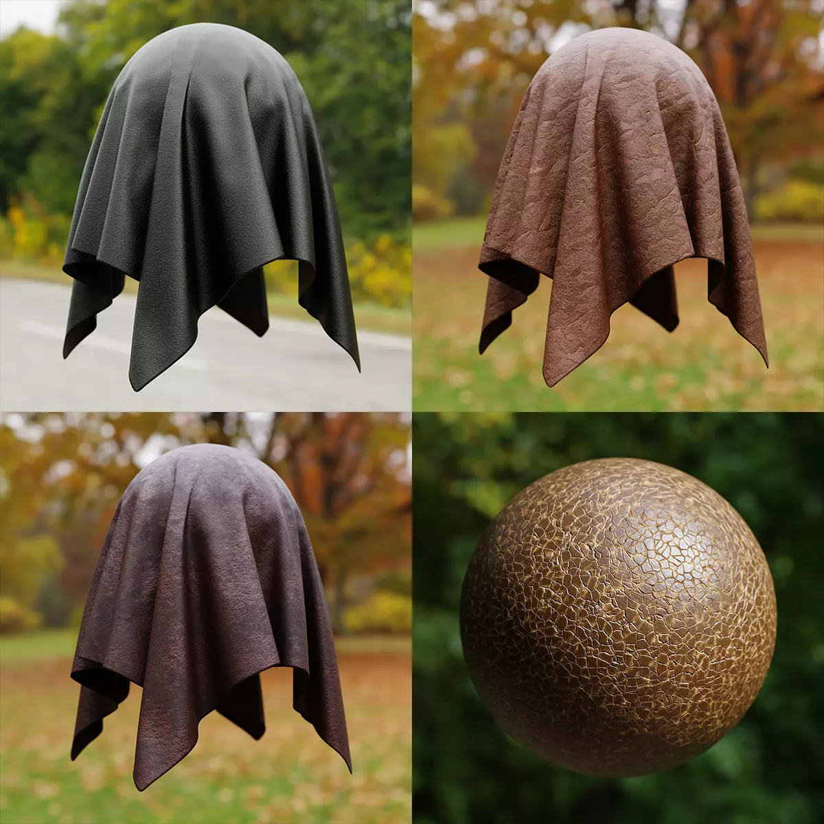 Procedural Leather Collection - 5 Premium Blender Materials Texture
