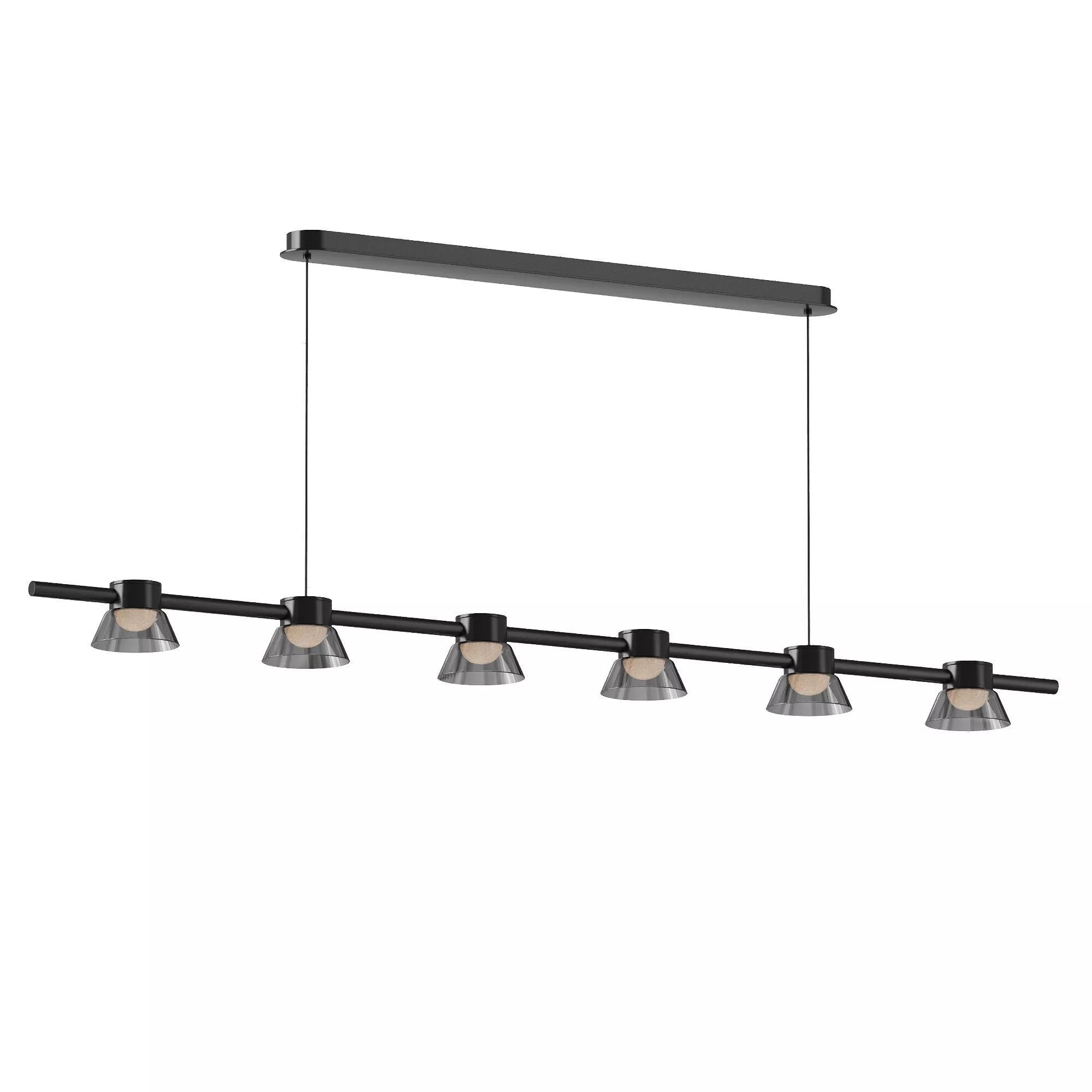 Evette pendant light 6 heads 3D model
