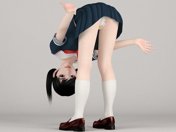 Manami various outfit pose 04 3D model