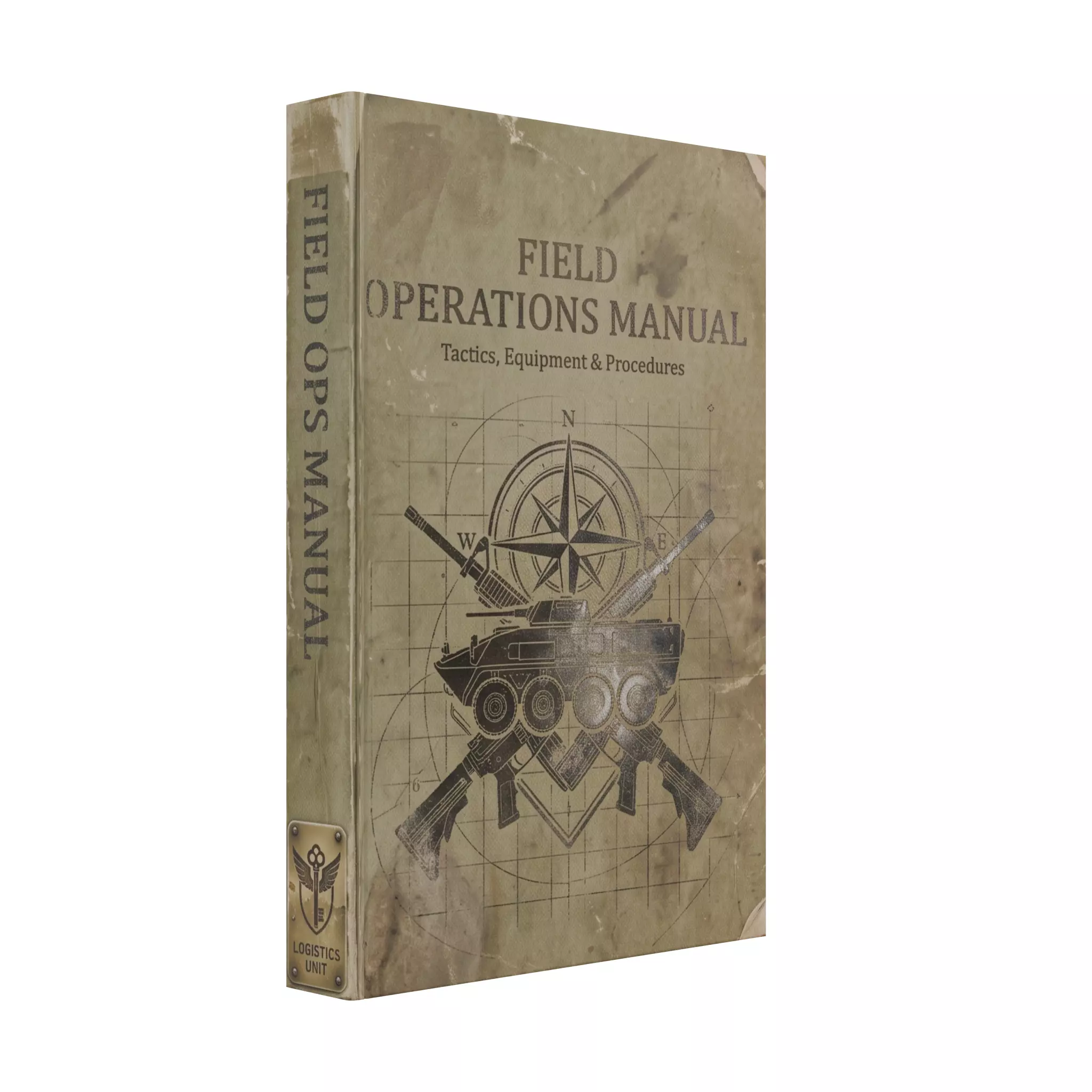 Realistic Military Book Decoration - 01 Low-poly 3D model