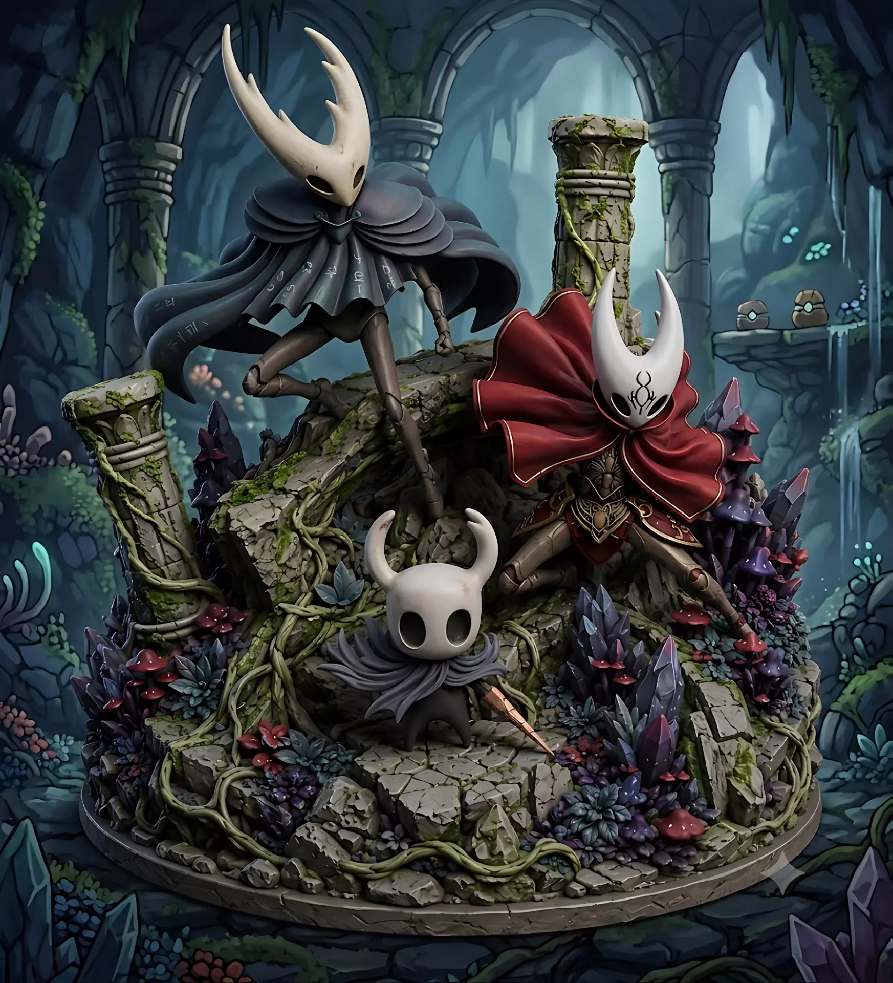 Hollow Knight Complete STL Diorama Collector Display Figure 3D print model