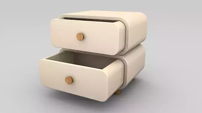 Bed Side Table 3D model 6