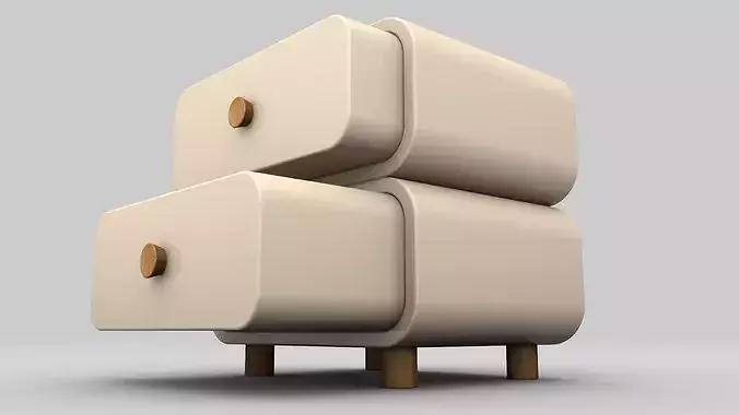 Bed Side Table 3D model 5