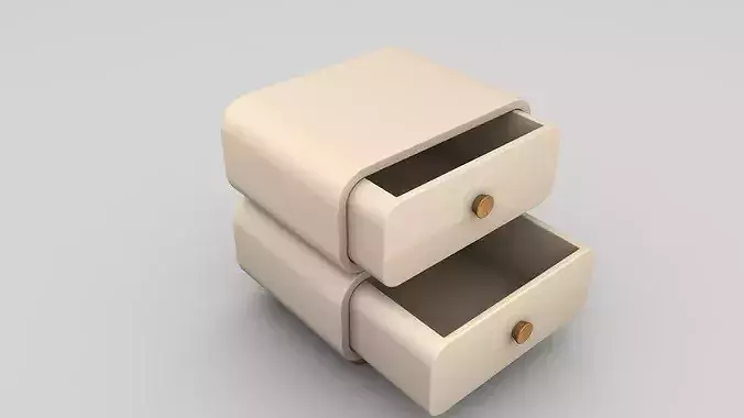 Bed Side Table 3D model 3