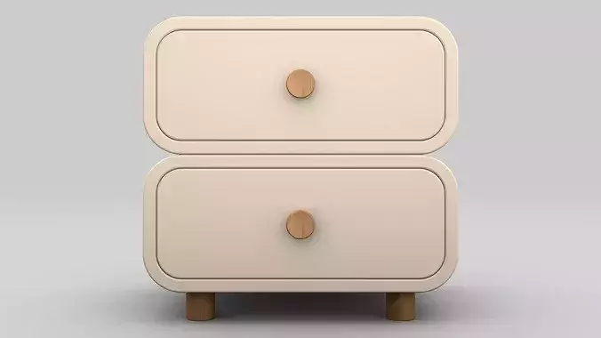 Bed Side Table 3D model 2