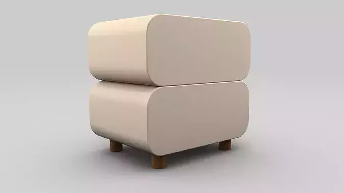 Bed Side Table 3D model 4