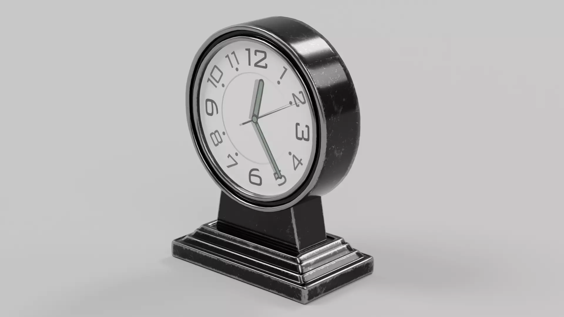 Luxury Brass Mantel Clock 05 Low-poly 3D model
