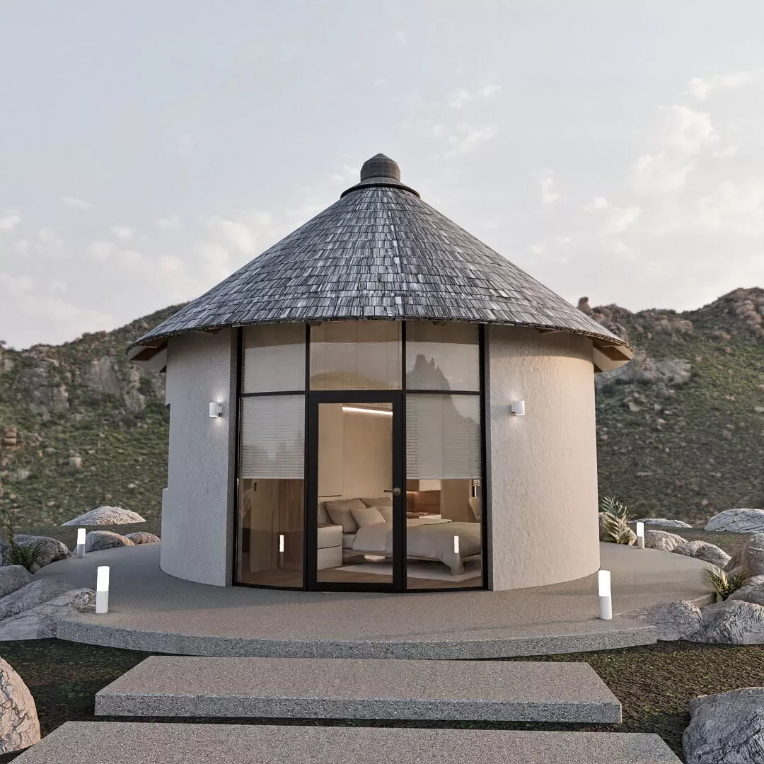 African Hut Scandinavian Inspired 3D model