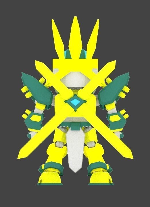 Super Mecha 6 - Dhays of Code Name 1C4YK Low-poly 3D model_1