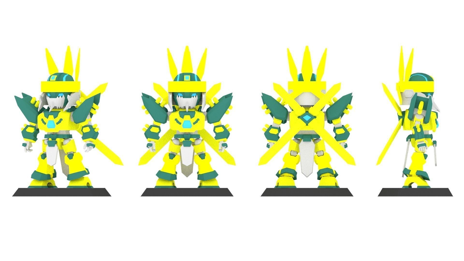 Super Mecha 6 - Dhays of Code Name 1C4YK Low-poly 3D model_0