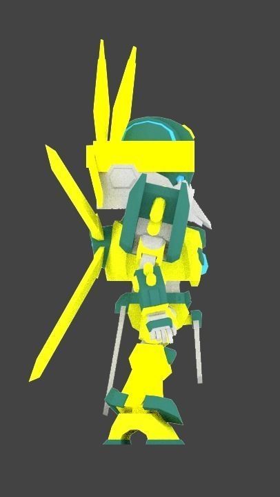 Super Mecha 6 - Dhays of Code Name 1C4YK Low-poly 3D model_2