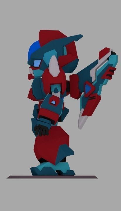 Super Mecha 7 - Jobozt of Code Name 12OB1 Low-poly 3D model_2