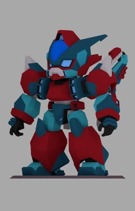 Super Mecha 7 - Jobozt of Code Name 12OB1 Low-poly 3D model_4